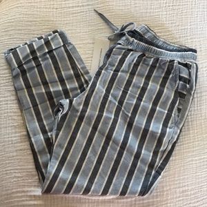 French connection linen stripe joggers